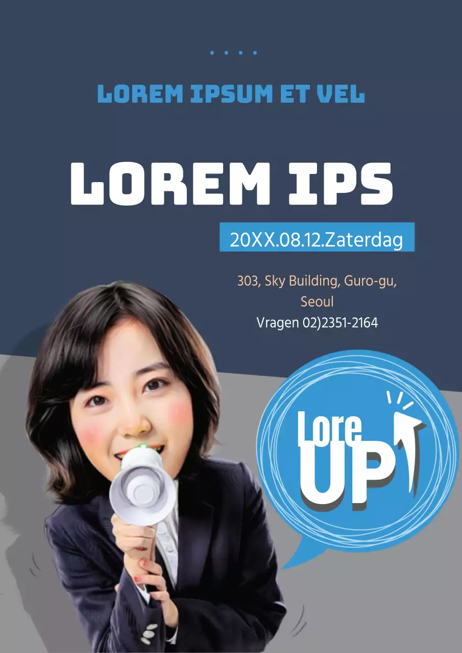 Poster voor een eenvoudige voorbereidingscursus voor sollicitatiegesprekken