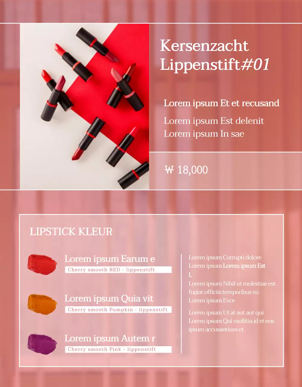 Roze elegante lippenstift