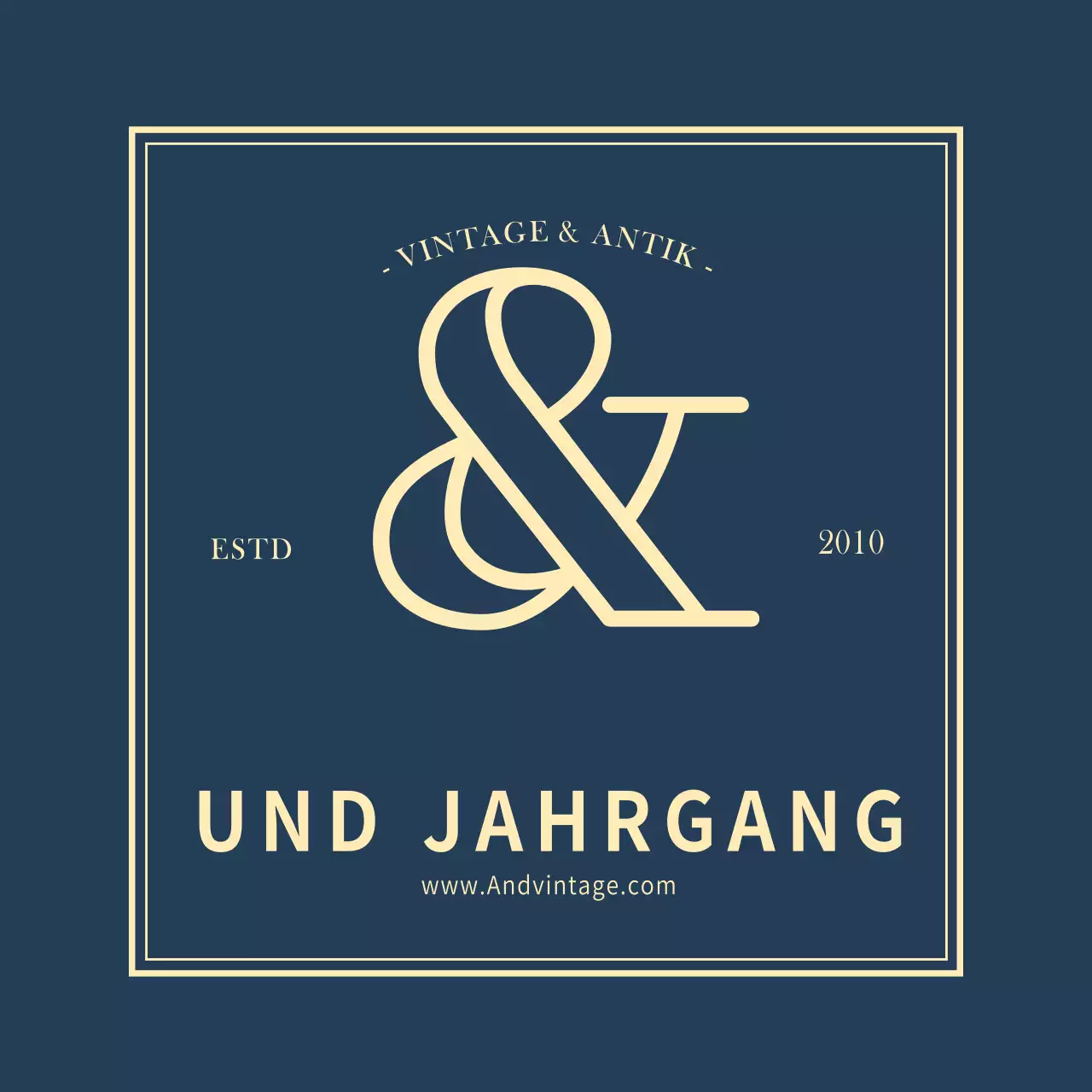 Einfaches Vintage-Logo-Schild in marineblau