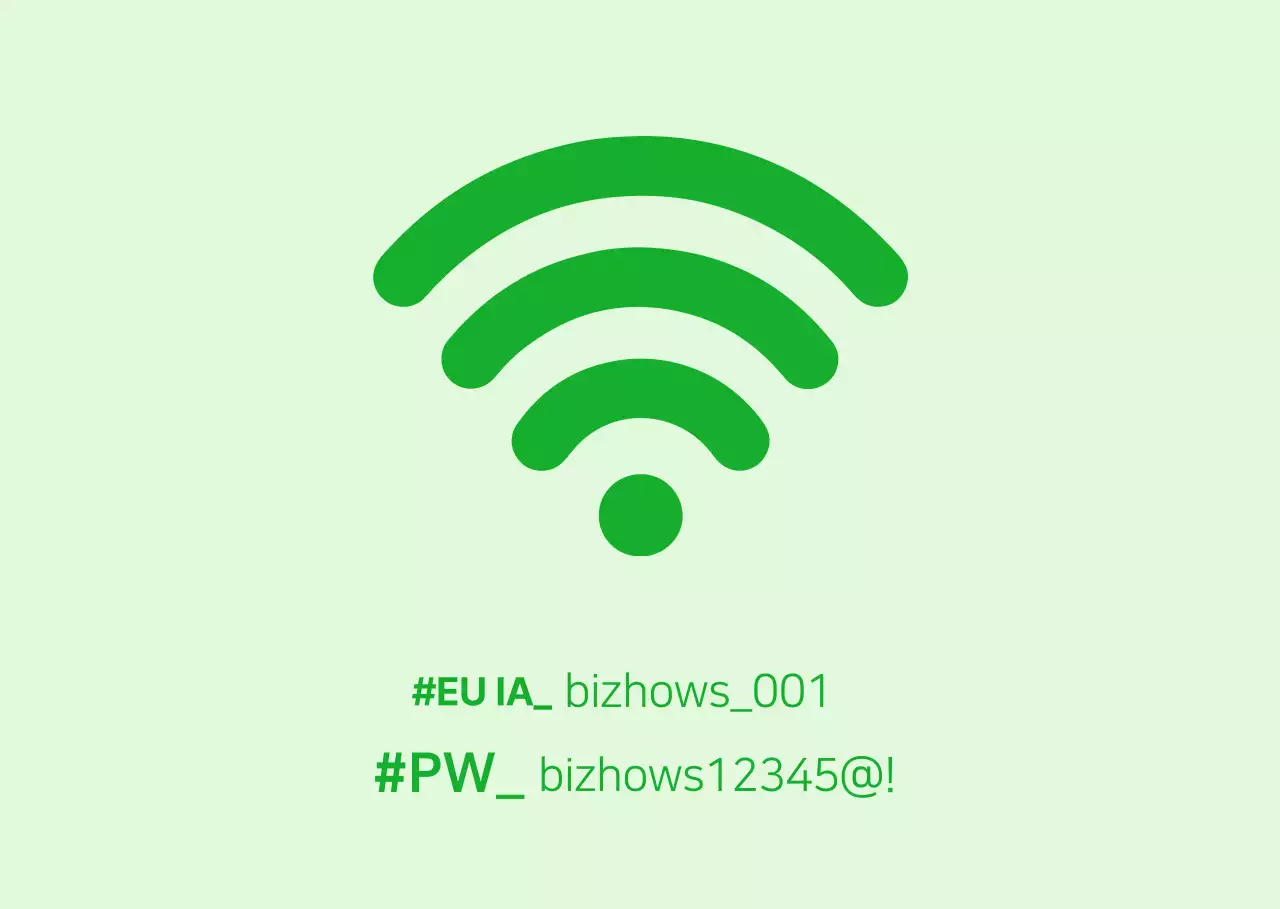Conceito simples Informação Wi-Fi em verde e chartreuse