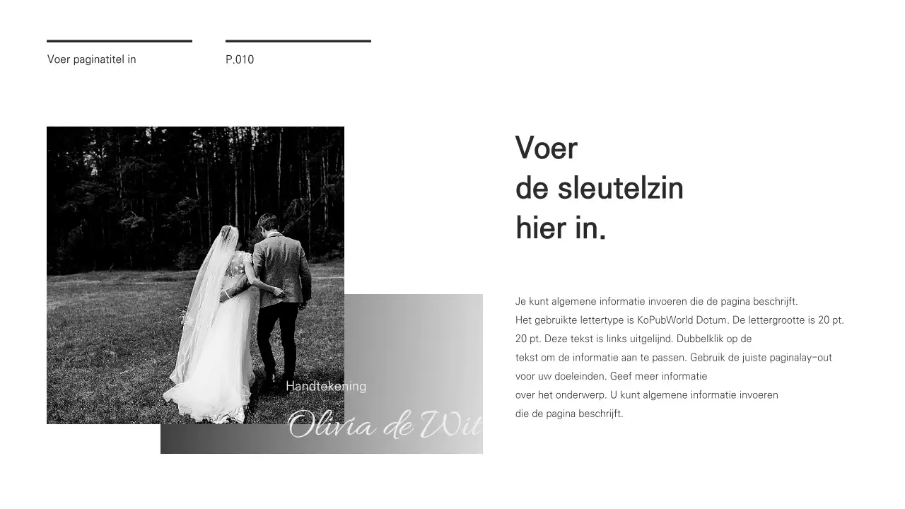 Een chique presentatie