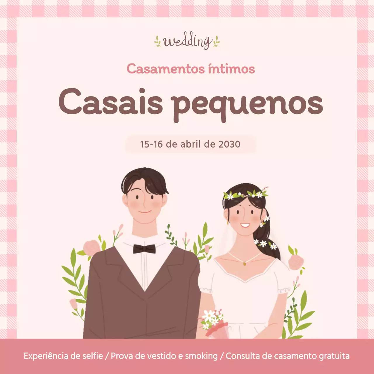 Promova a sua feira de casamentos com um belo pano de fundo cor-de-rosa