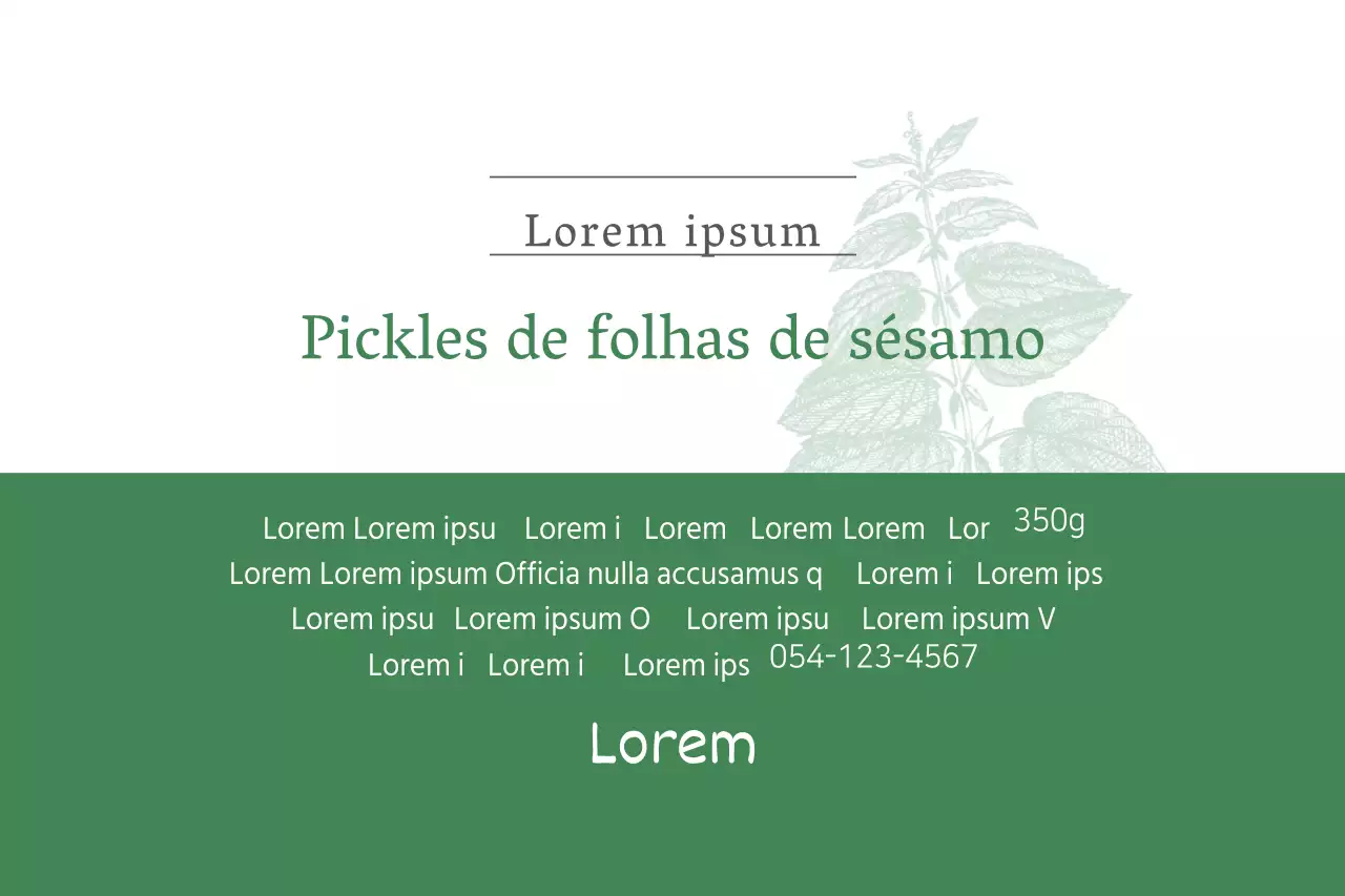 Pickles de folhas de sésamo