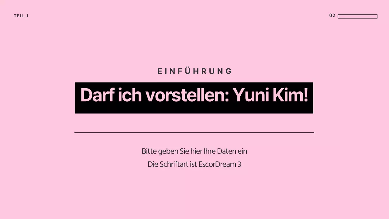 Einzigartige Präsentationen