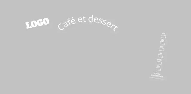 Logotype de style épuré en gris et blanc pour un café