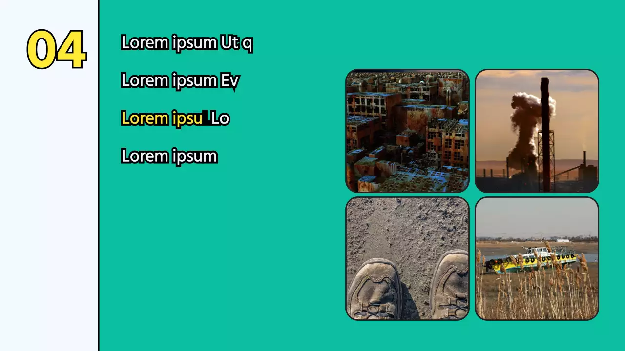 Milieubedeeltjes sjabloon