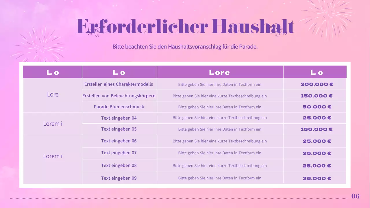 Pastellfarbene Vergnügungspark-Parade Event-Planer