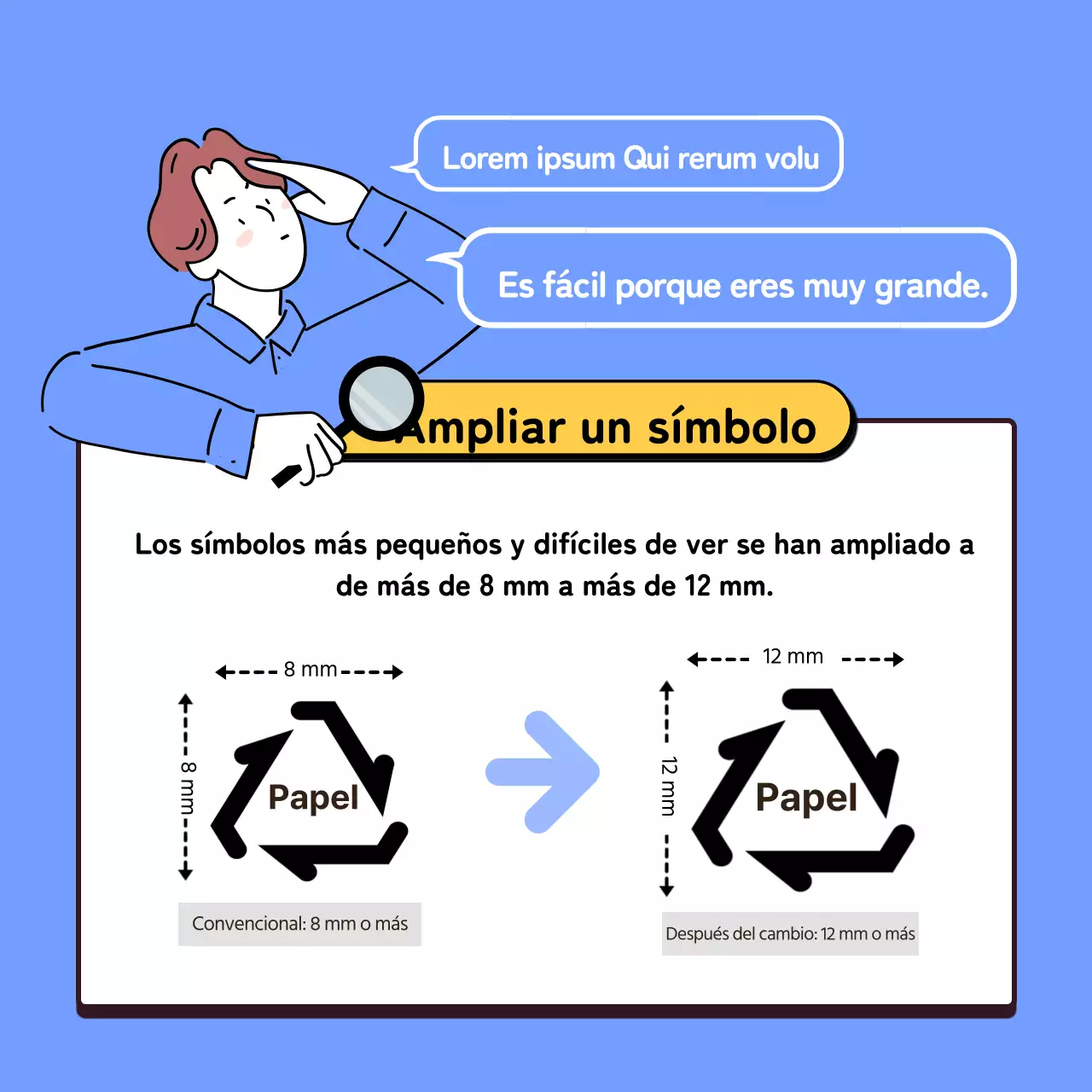 Guía sencilla para reciclar en azul