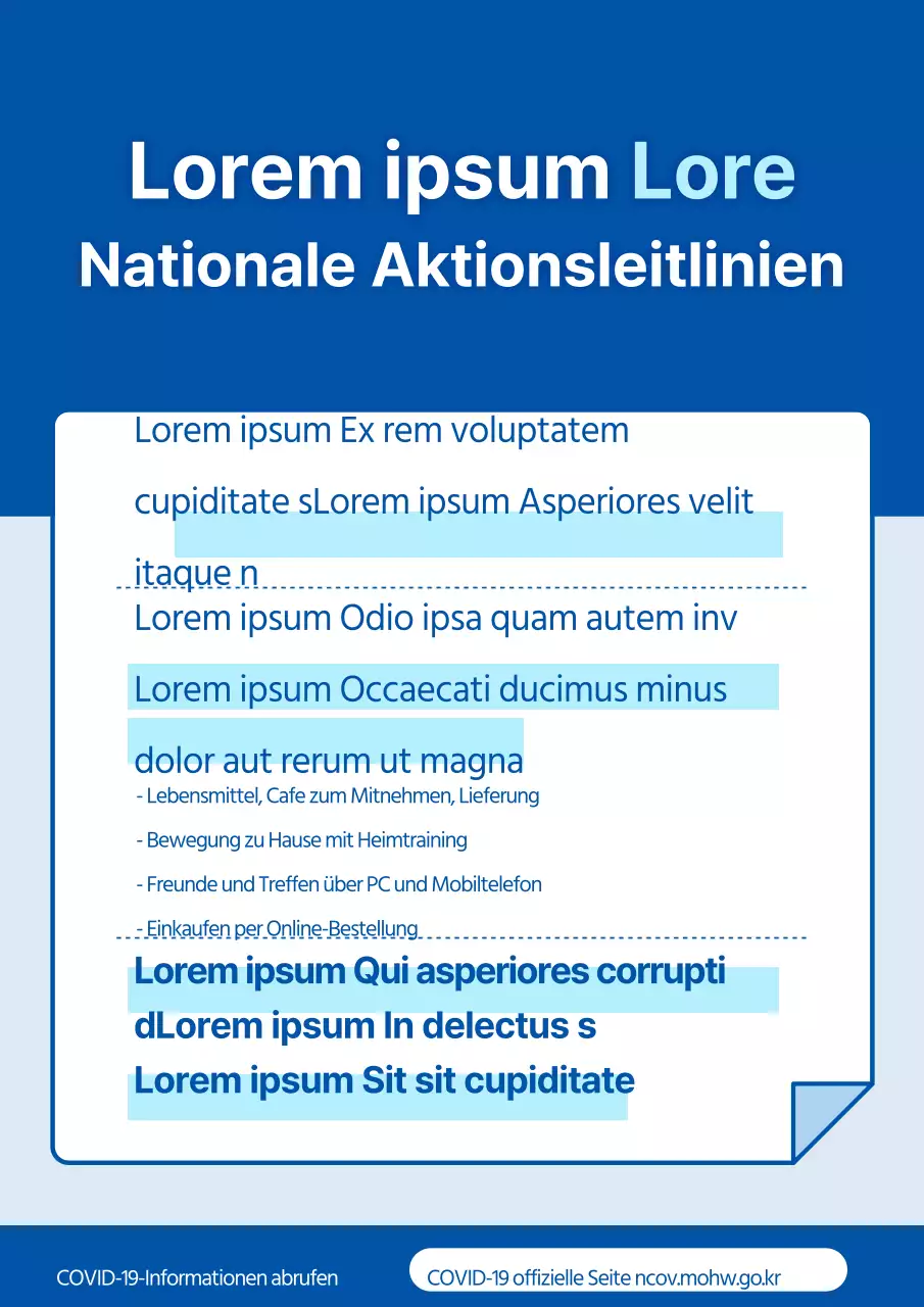 Einfacher, übersichtlicher Sitzungsraum mit blauem Papier