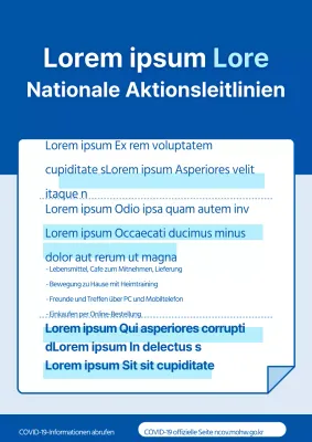 Einfacher, übersichtlicher Sitzungsraum mit blauem Papier