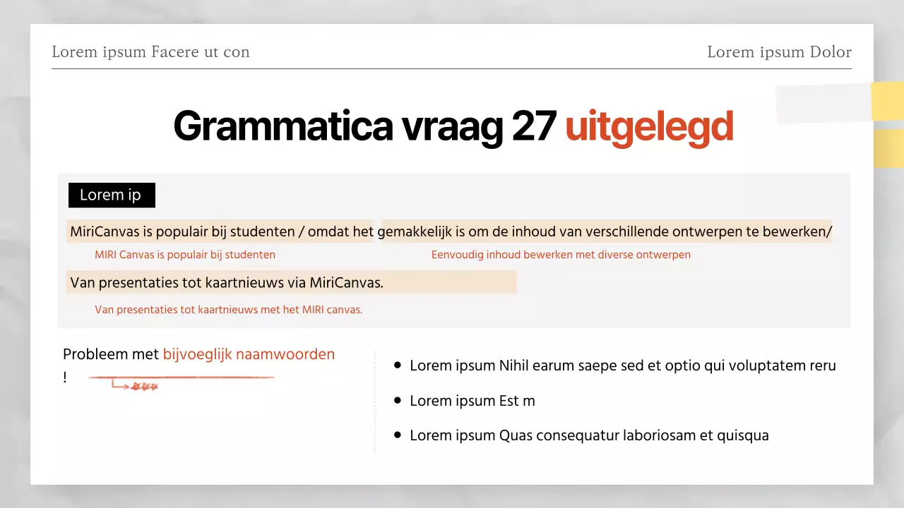 Rood en wit testpapier thema proefexamen antwoorden