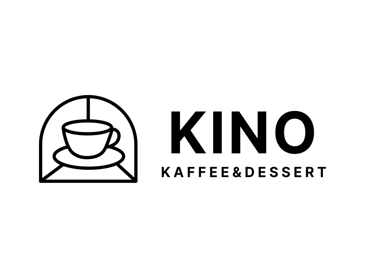 Weißes einfaches Café-Logo-Schild für Café