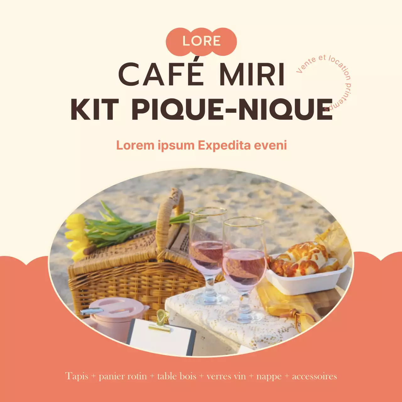 Yellow Orange Picnic Hire Event