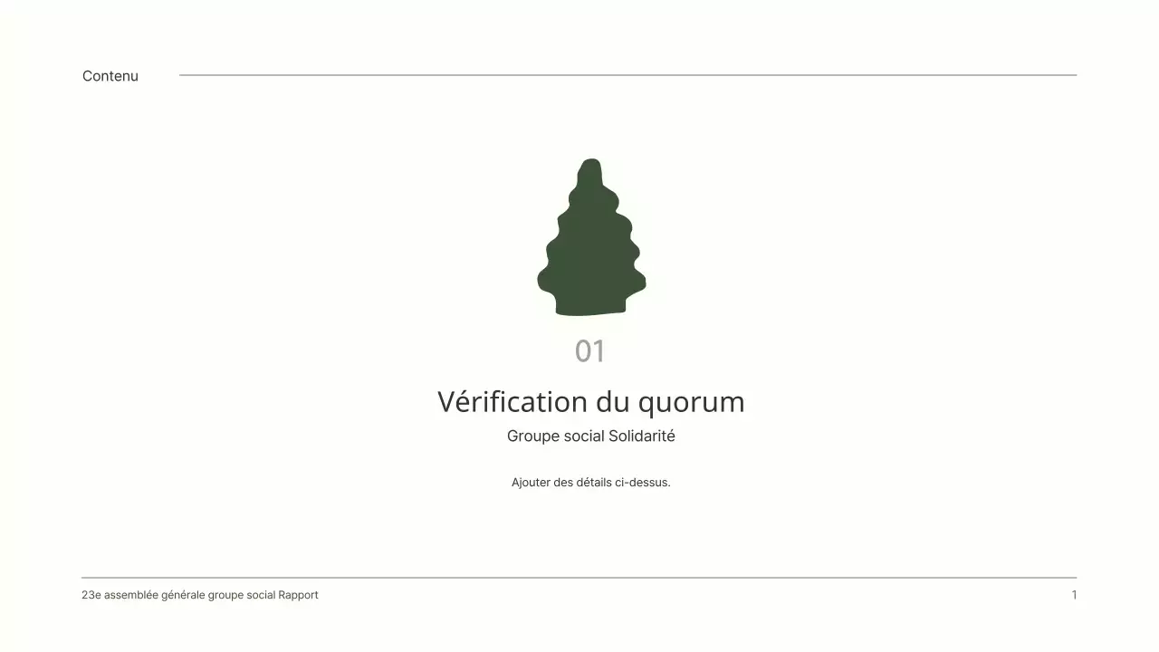 Un rapport de résultats de l'AGA propre avec de jolies illustrations vertes