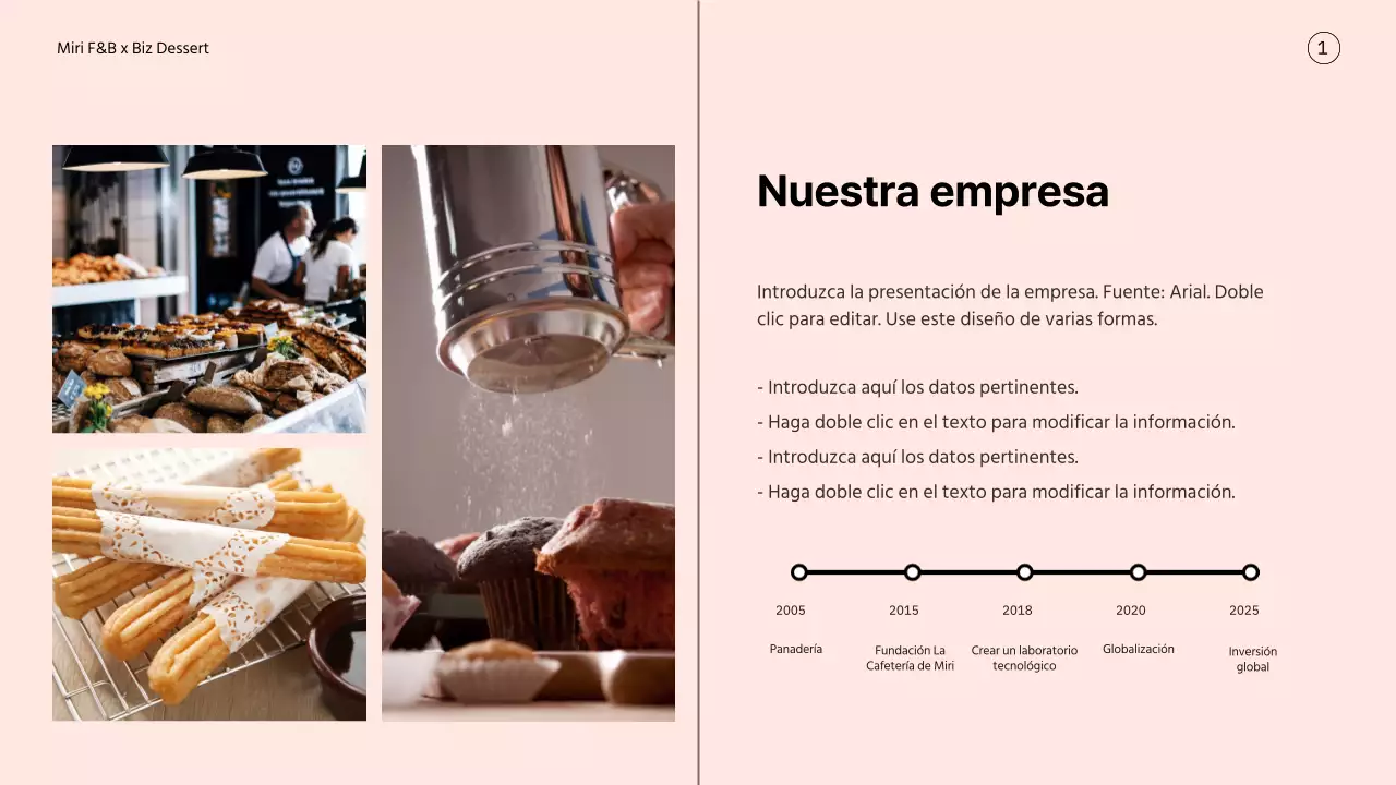 Postre amarillo y pastel propuesta de colaboración de marca