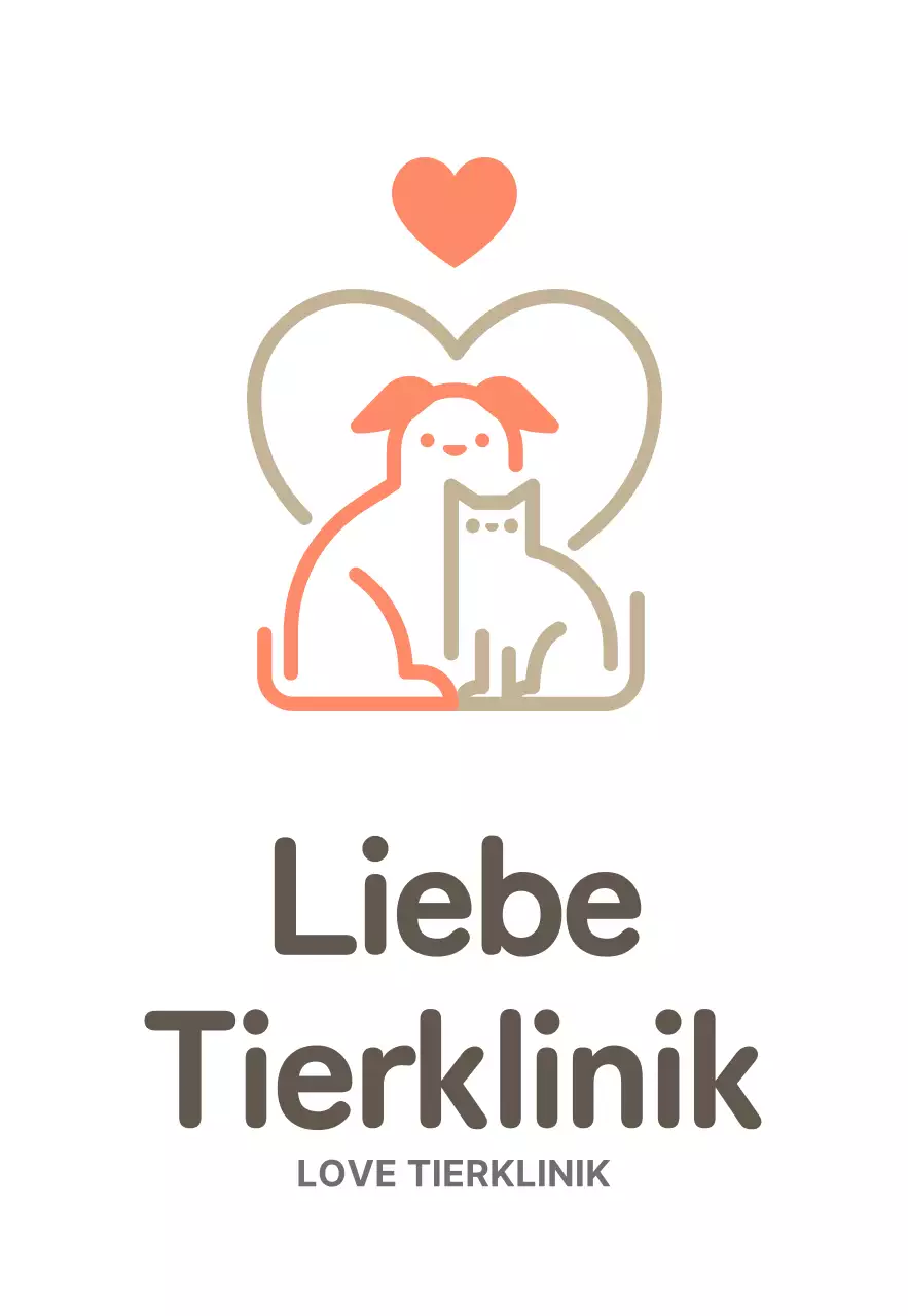 Weißes niedliches Tierlogo Tierarztpraxisschild