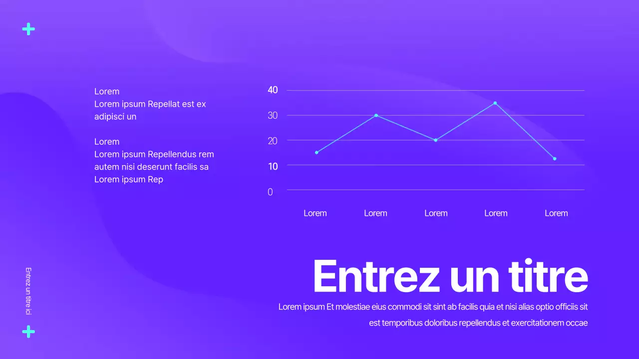 Graphique de style dégradé en violet