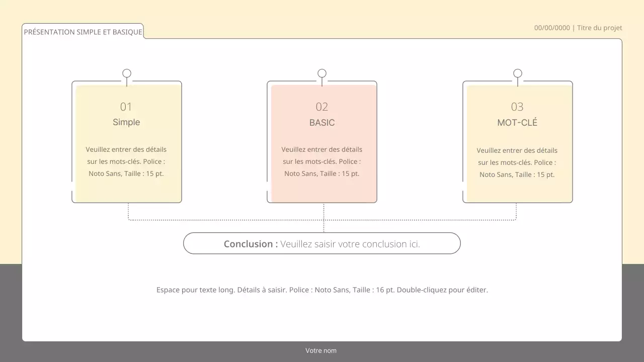 Kit de présentation simple et basique dans les tons pastels et blancs