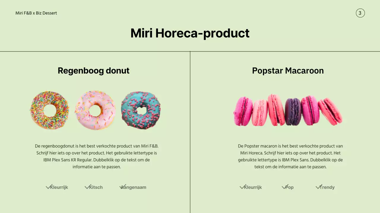 Geel en pastel dessert merksamenwerkingsvoorstel