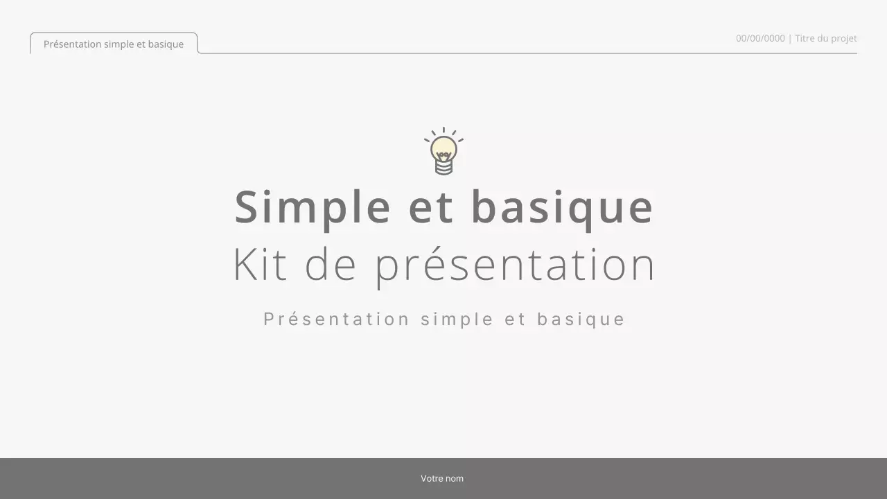 Kit de présentation simple et basique dans les tons pastels et blancs