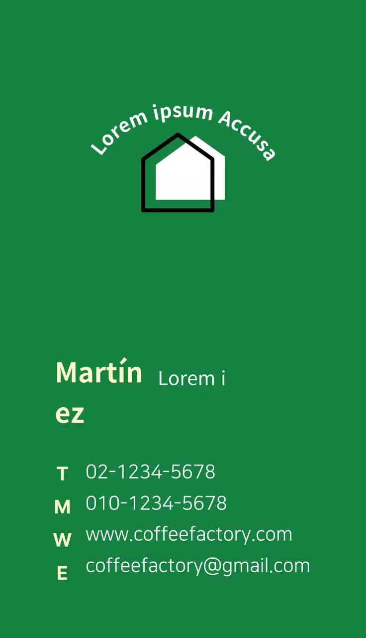 Tarjeta de visita de barista