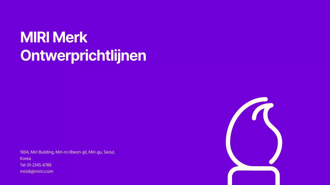 Merkrichtlijnen met strakke tekstaccenten in paars en citroen