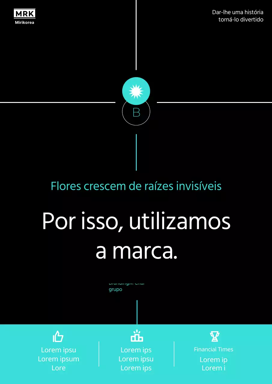 Marca simples em preto e menta