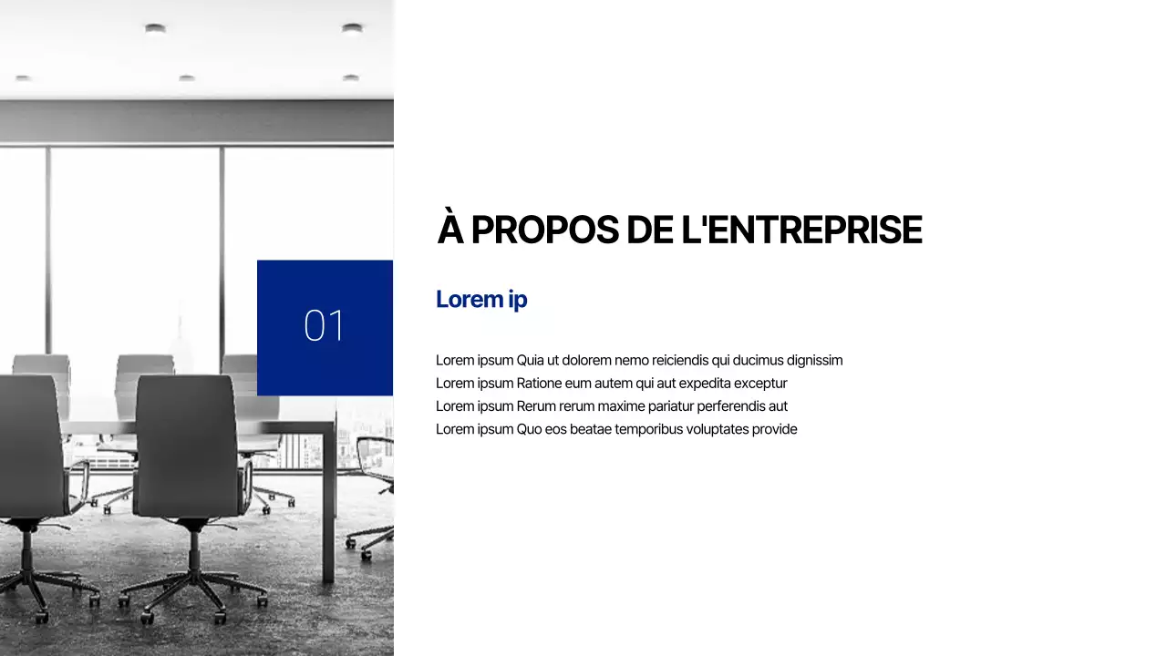 Lettre d'entreprise minimaliste