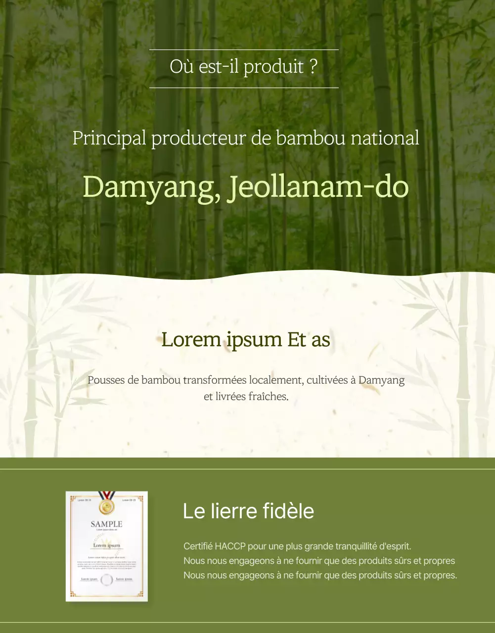 Green, Healthy Foods page détaillée