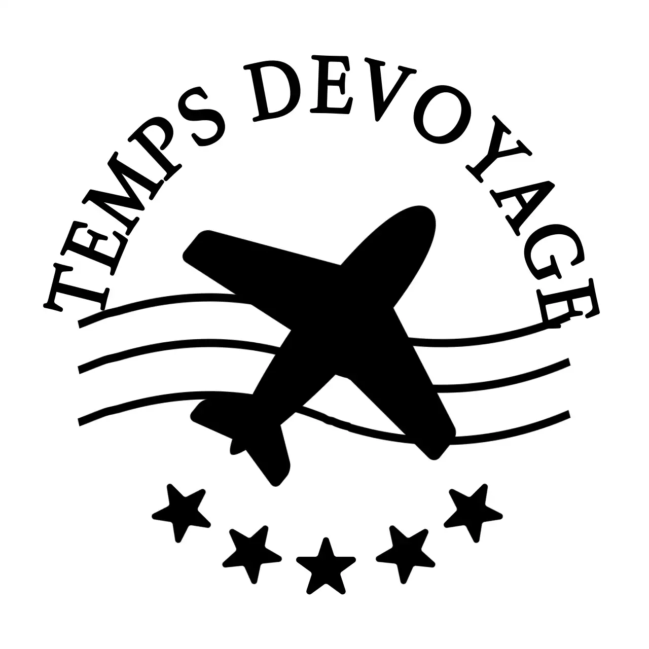 Concept de voyage avec des étoiles noires et une illustration d'avion