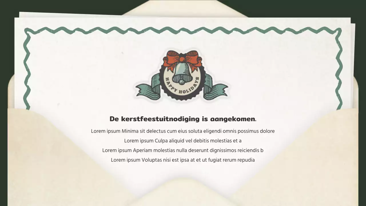 Vintage kerstbrief concept uitnodiging