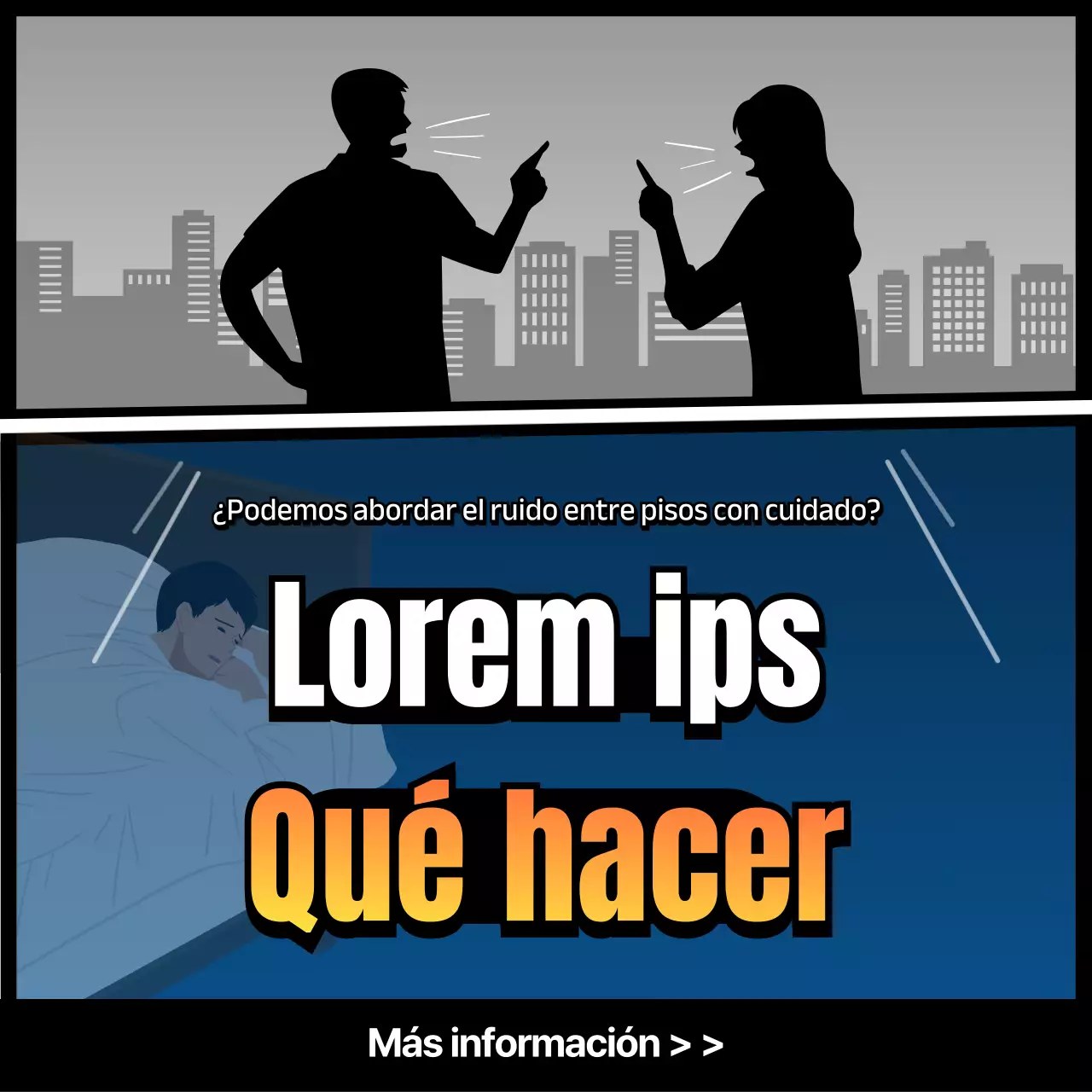 Cómo combatir el ruido intersticial con toques de azul marino y naranja
