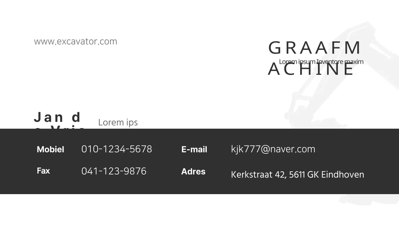 Graafmachine verkoop