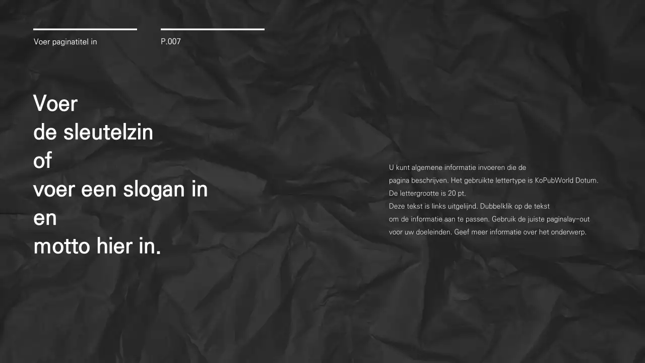 Een chique presentatie