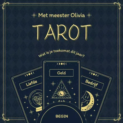 Krijg een nieuwjaarshoroscoop met een tarotkaartconcept