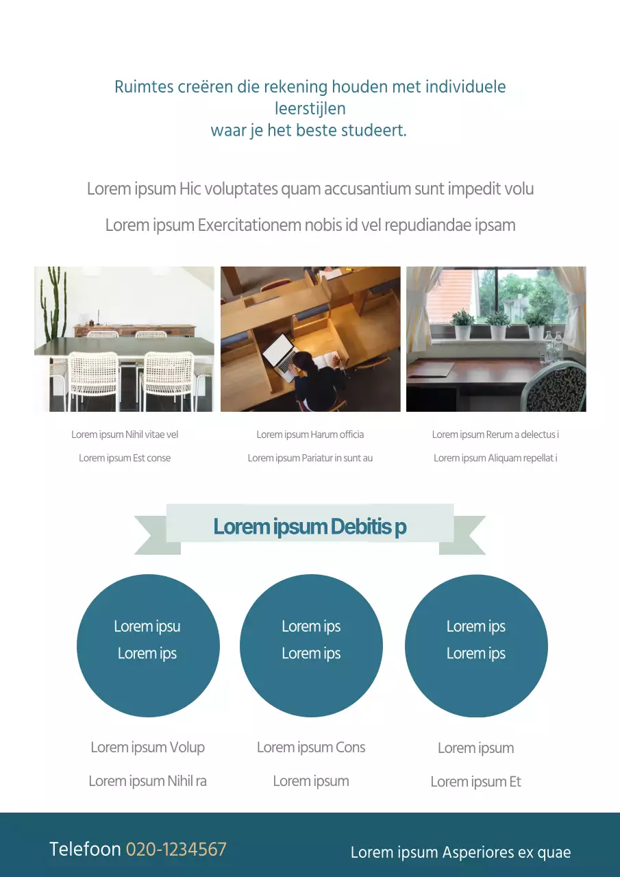 Een eenvoudige zakelijke flyer in groen.