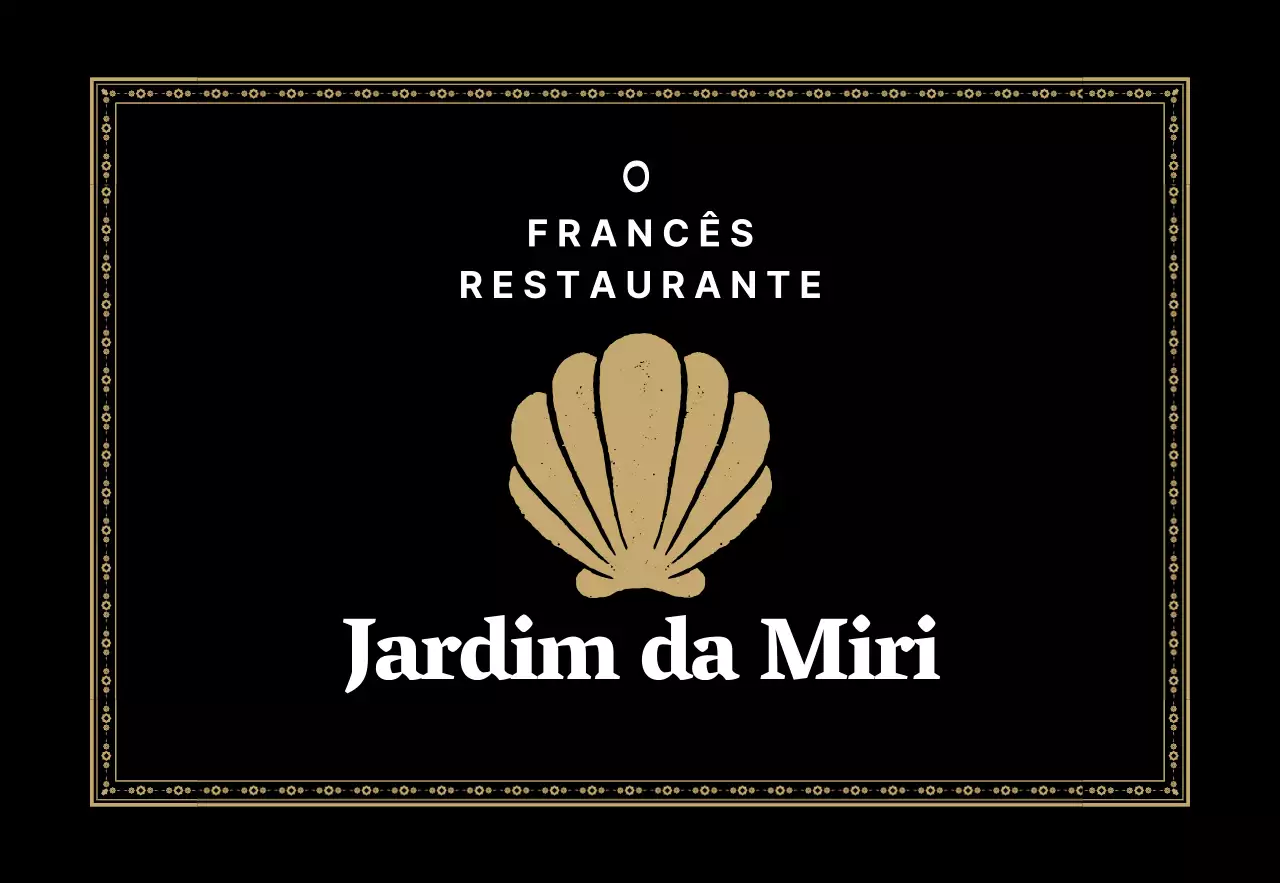Um restaurante francês com uma moldura dourada ornamentada
