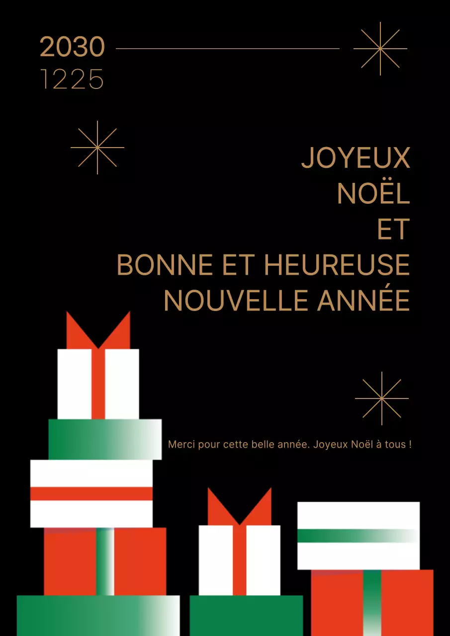 Affiche de Noël en noir