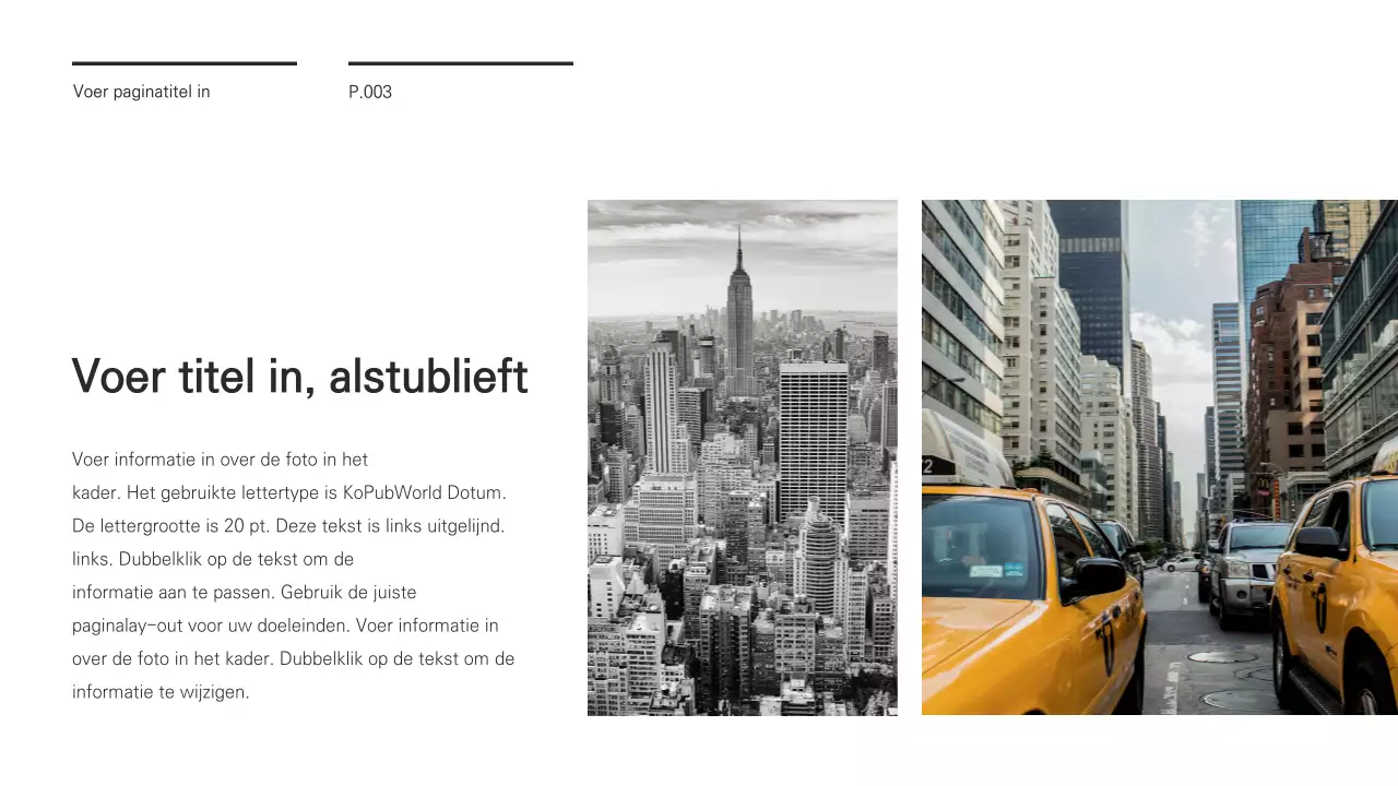 Een chique presentatie