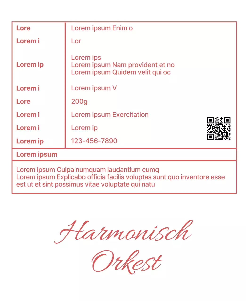 Cafe druppelkoffie met rode en witte cursieve accenten