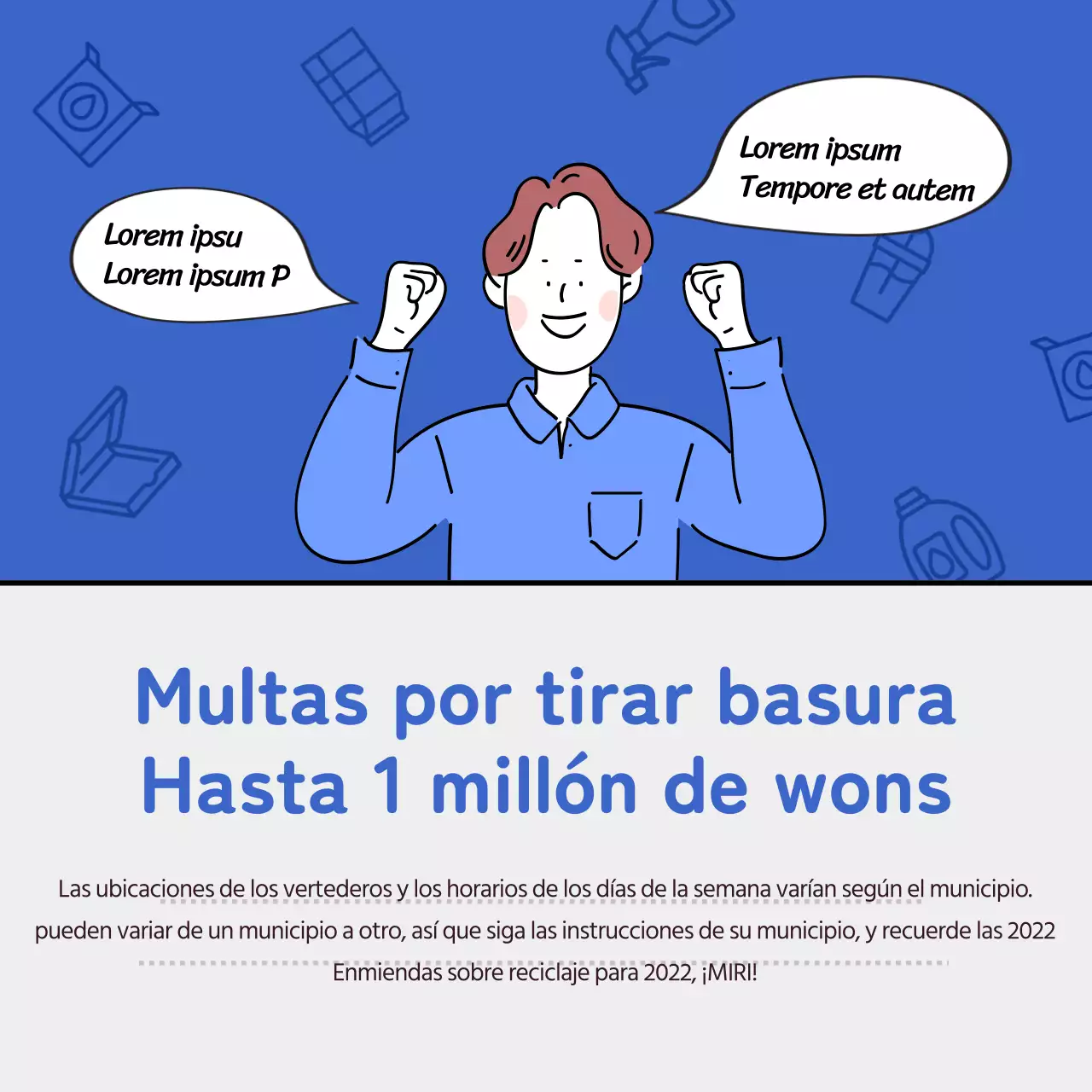 Guía sencilla para reciclar en azul