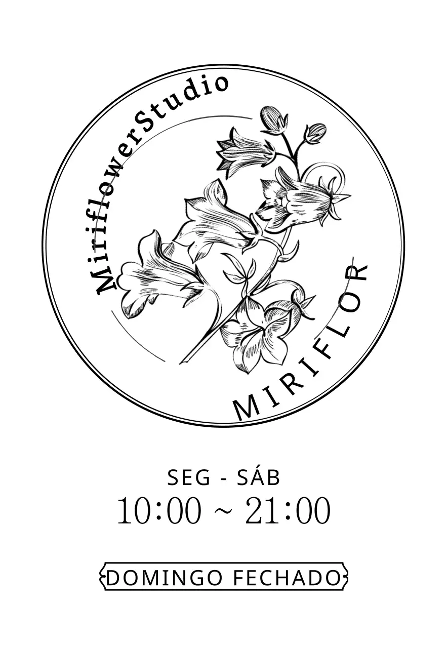 Florista de estilo vintage com ilustração de flores em linha preta