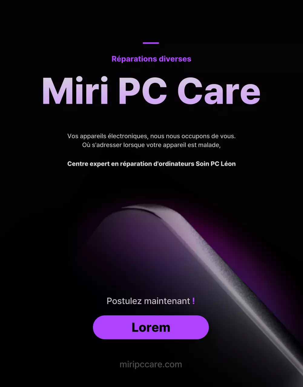 Promouvoir les services de réparation électronique avec des points violets (plus)