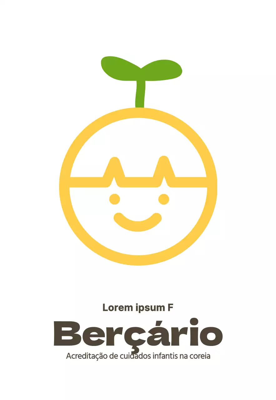 Sinal ilustrado simples e giro para quarto de bebé