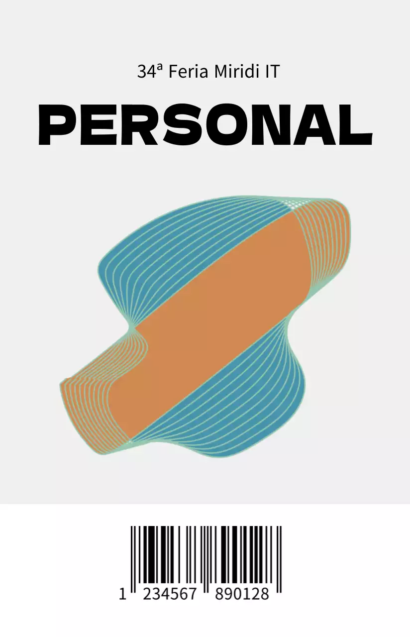 Tarjetas de personal con formas geométricas