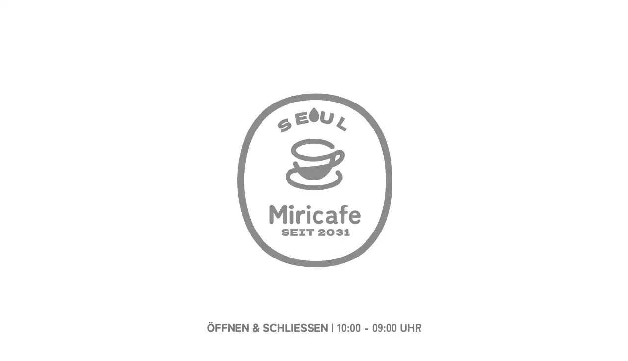 Cafe mit einem einfachen grauen Kaffeetassen-Symbol