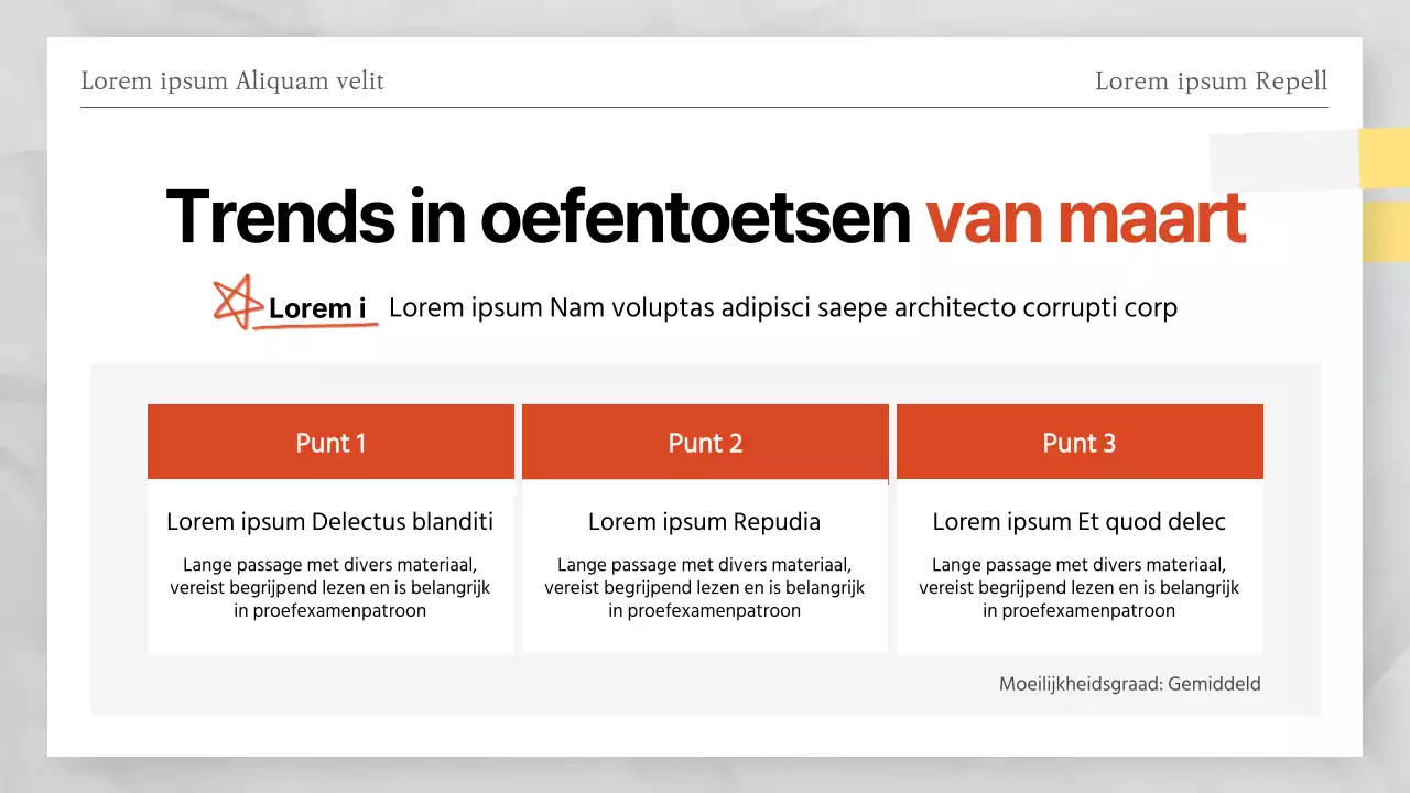Rood en wit testpapier thema proefexamen antwoorden