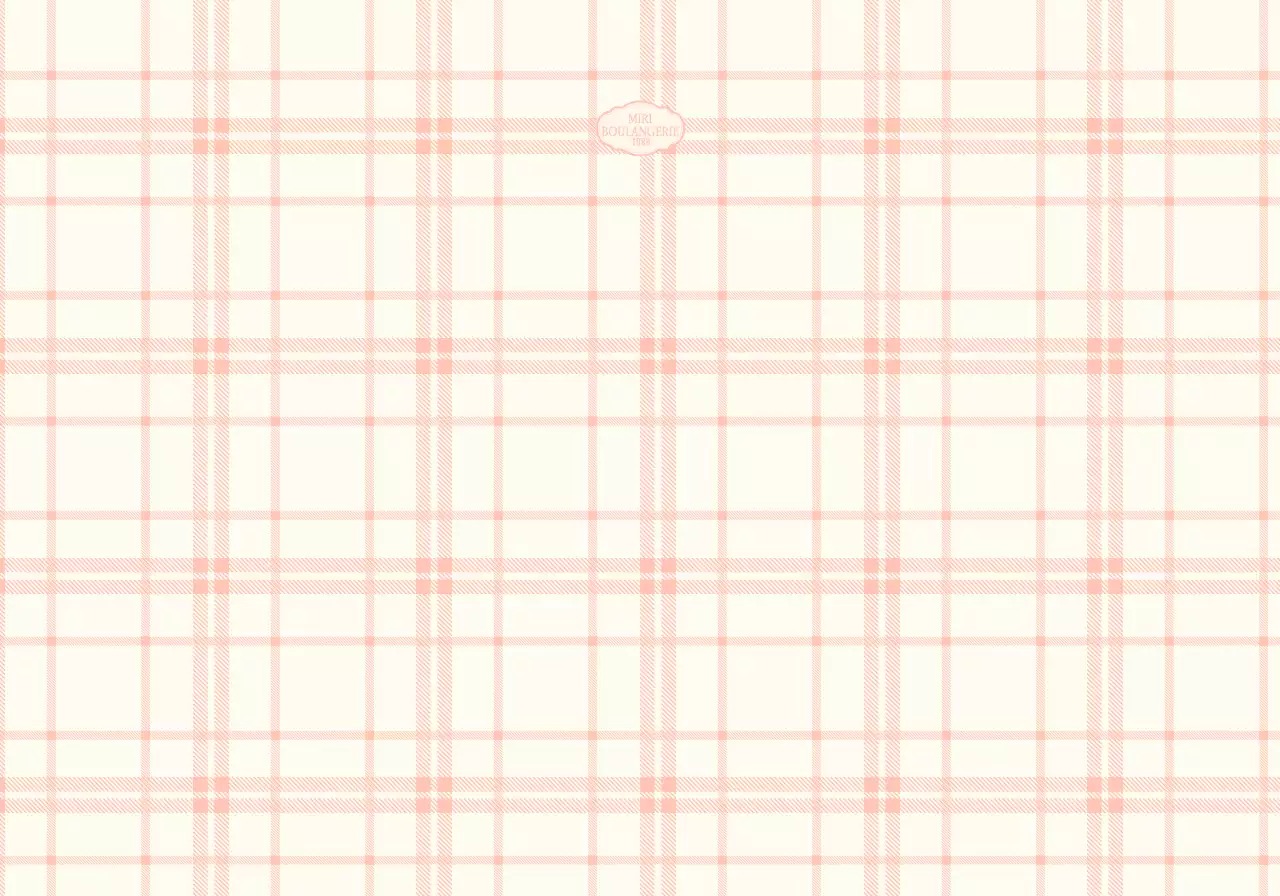 Concept de boulangerie avec patchs luxueux dans un motif à carreaux rose et jaune