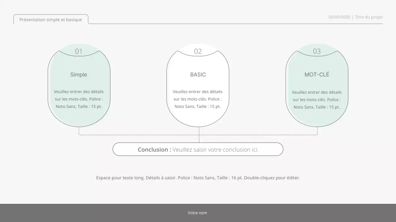 Kit de présentation simple et basique dans les tons pastels et blancs