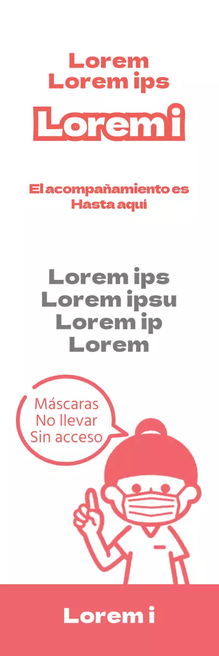 Simpática ilustración rosa de las restricciones escolares COVID-19